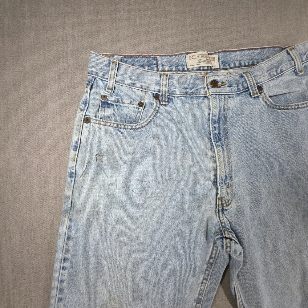 Levi Strauss Signature Jeans Mens 36x32 Light Wash Relaxed Fit Denim 03937600707